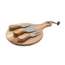 Jg Para Queijo com Tábua Cut 4pçs