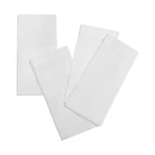 Jg Guardanapos Cena 4 Pçs Branco Com